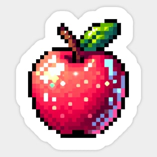 Apple Pixel Wild Flora Bloom Retro Sticker